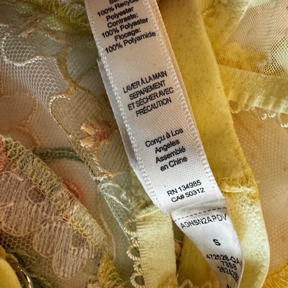 For Love and Lemons Luella Bra Multifloral Yellow S - Picture 4 of 4